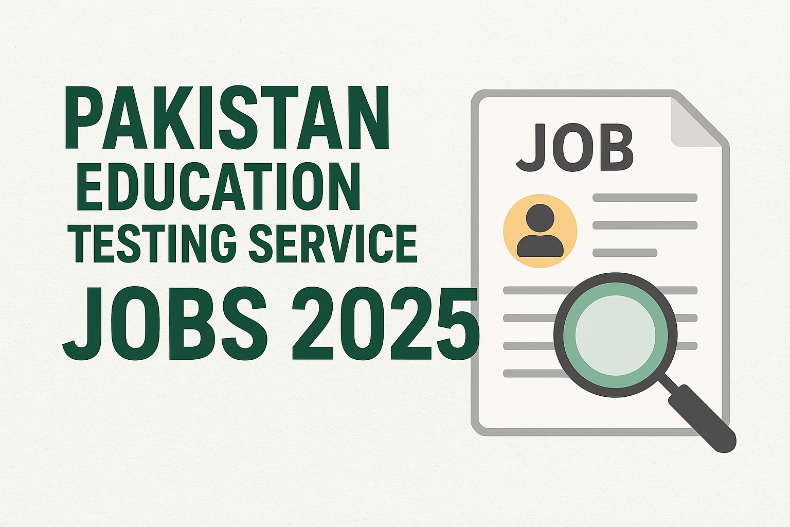Pakistan Education Testing Service Jobs 2025